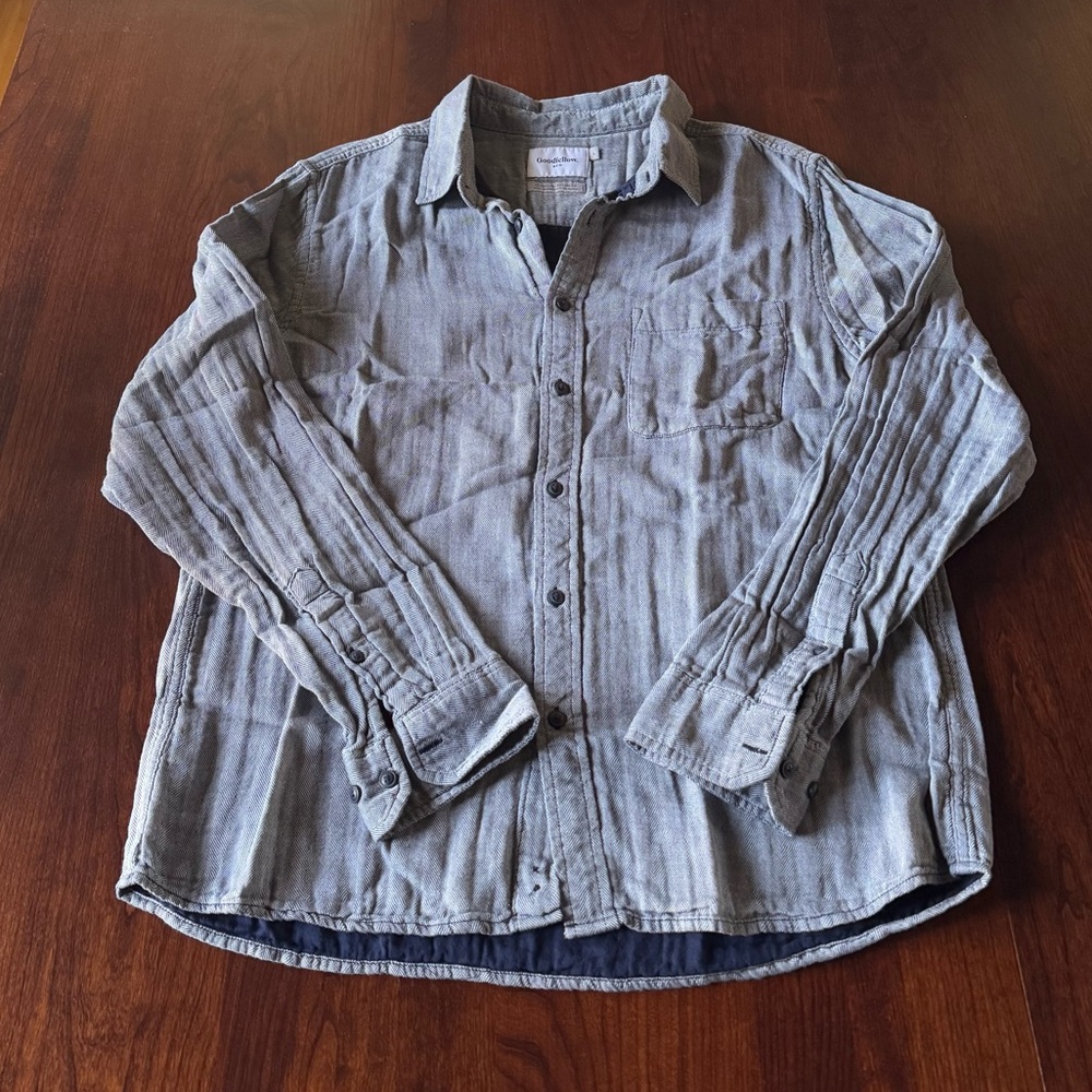 Gray button up